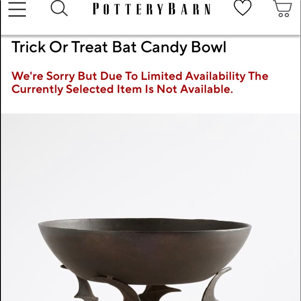 Pottery Barn Trick or Treat Bat Candy Bowl 🦇🍬🎃 - Picture 16 of 17